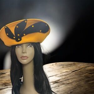 Vintage Yellow Felt Hat – Bold, Bright, and Timeless